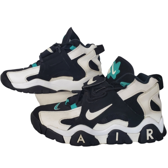 nike air barrage mid black white cabana